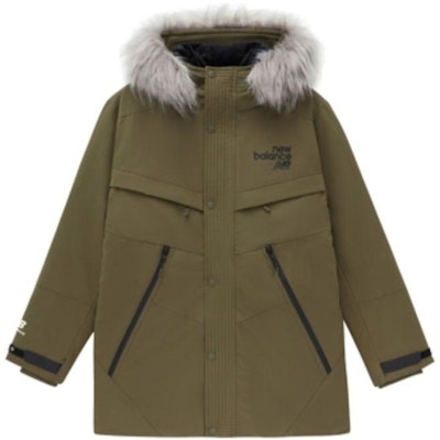 New Balance Jaket Parka Down Hoodie Logo Sulam Hijau Tentera. AMJ24373-DMO Order New Balance Jaket Parka Down Hoodie Logo Sulam Hijau Tentera. AMJ24373-DMO
