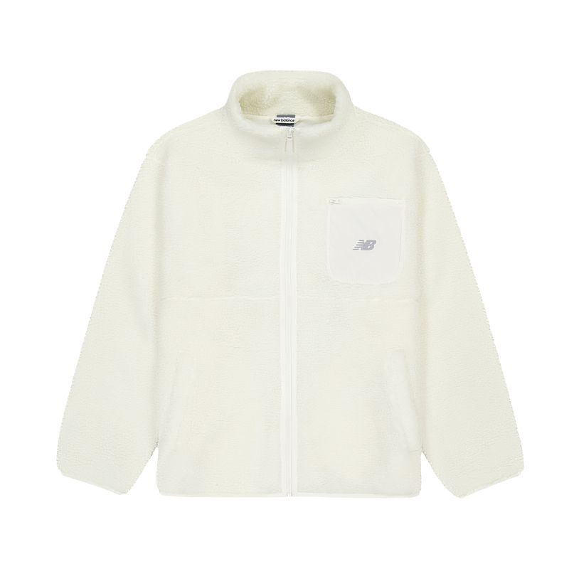 New Balance  Minimalist White Fleece Jacket AMJ43362-CIC
