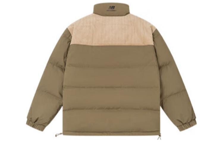 Lookbook New Balance  Olive Green Puffer Jacket with Logo Embroidery. AMJ24353-CGN
