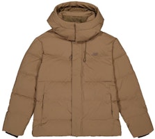 New Balance Outdoor Down Jacket Brown - Zippered Hooded Warm Coat. NPD46121-BWN New Balance Outdoor Down Jacket Brown - Zippered Hooded Warm Coat. NPD46121-BWN