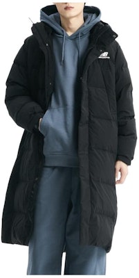 ニューバランス オーバーサイズ フード付き ロゴ ロングダウンジャケット ブラック NBNPD42923-19 Buy ニューバランス オーバーサイズ フード付き ロゴ ロングダウンジャケット ブラック NBNPD42923-19