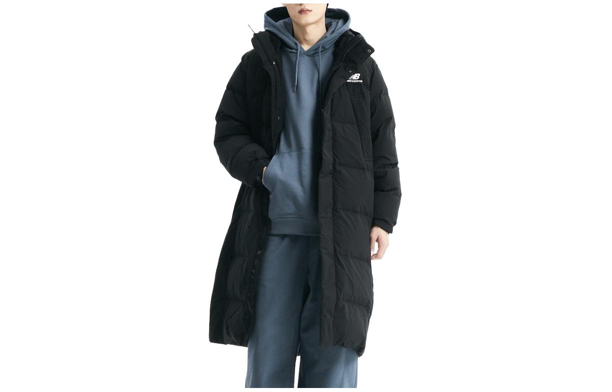 Order ニューバランス オーバーサイズ フード付き ロゴ ロングダウンジャケット ブラック NBNPD42923-19