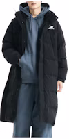 Order New Balance Oversized Hooded Logo Long Down Jacket Black NBNPD42923-19