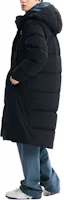 Lookbook New Balance Oversized Hooded Logo Long Down Jacket Black NBNPD42923-19