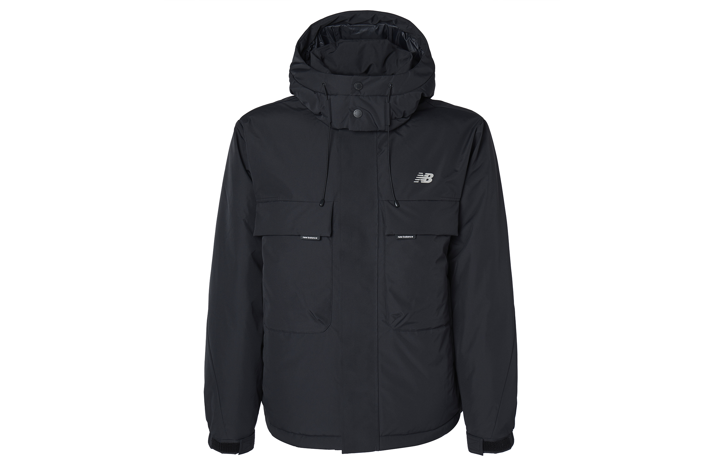 New Balance  Oversized Hooded Puffer Jacket Black Casual Style. AMJ34317-BK