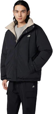 New Balance 可翻转中长款羽绒夹克 黑色. AMJ34333-BK Details for New Balance 可翻转中长款羽绒夹克 黑色. AMJ34333-BK