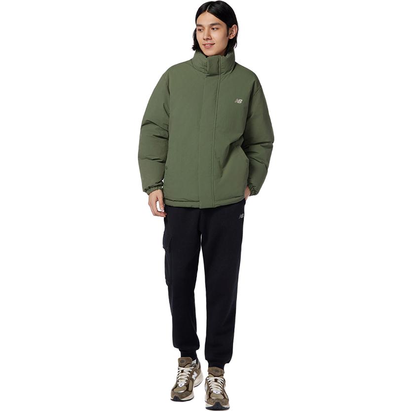 Cheap New Balance 綠色可雙面穿中長款羽絨外套. AMJ34333-DON