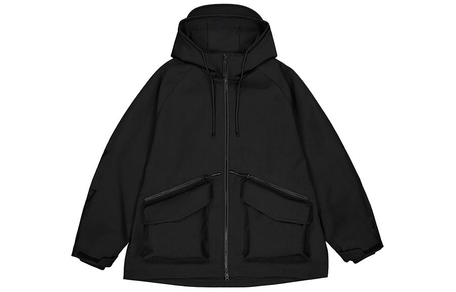 Order New Balance 純色黑色拉鏈連帽外套. NAE16013-BK