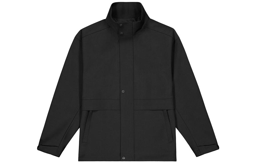 New Balance  Solid Color Loose Fit Zip-Up Jacket Black NAE16033-BK