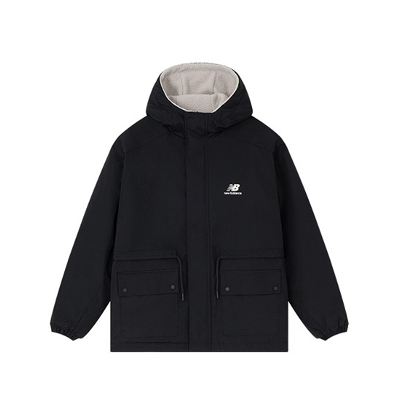 New Balance  Solid Logo Hooded Woven Jacket Black AMJ31303-BK 圖 2