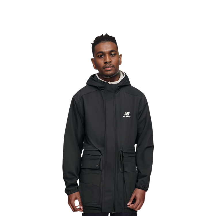 New Balance  Solid Logo Hooded Woven Jacket Black AMJ31303-BK 圖 6