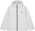 Buy 뉴발란스 화이트 패딩 재킷 솔리드 로고 프린트 및 지퍼 후드. AMJ23343-GYM