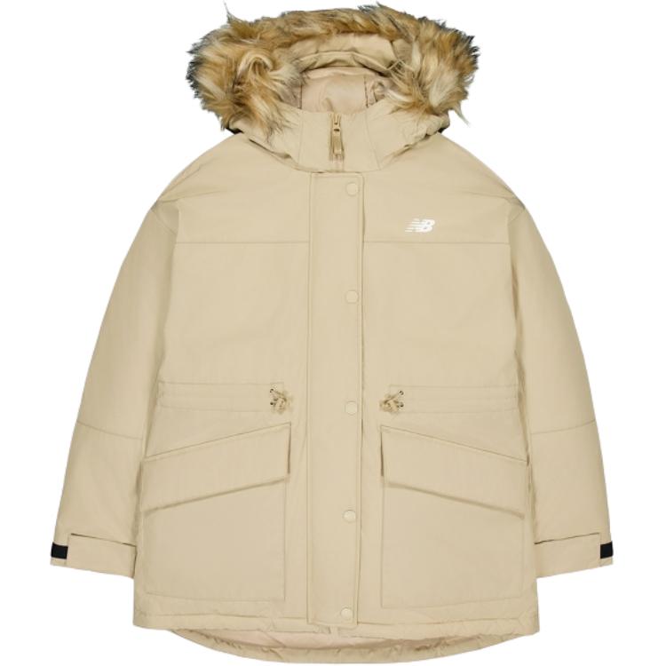 Order New Balance  Windproof Water-Resistant Hooded Down Jacket Khaki. AWJ43353-INC