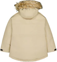 Lookbook New Balance Windproof Water-Resistant Hooded Down Jacket Khaki. AWJ43353-INC