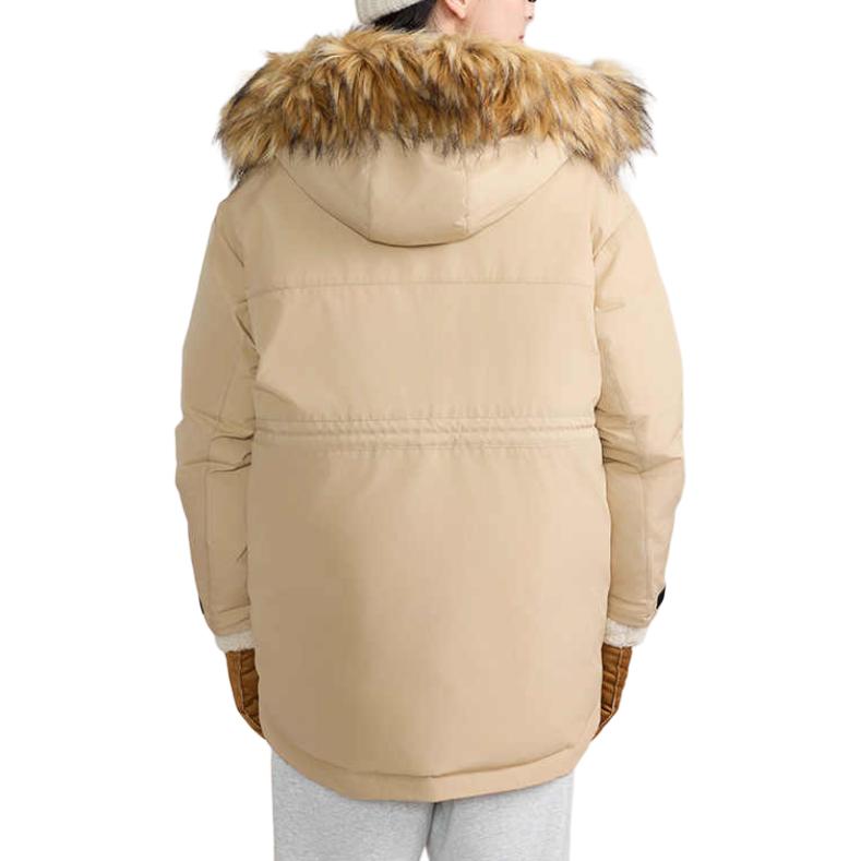 Shop New Balance  Windproof Water-Resistant Hooded Down Jacket Khaki. AWJ43353-INC