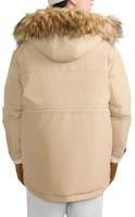 Shop New Balance Windproof Water-Resistant Hooded Down Jacket Khaki. AWJ43353-INC