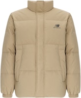 New Balance Winter Puffer Jacket Windproof Warm Khaki Yellow. AMJ24359-TWD New Balance Winter Puffer Jacket Windproof Warm Khaki Yellow. AMJ24359-TWD