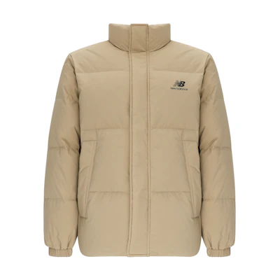 New Balance Winter Puffer Jacket Windproof Warm Khaki Yellow. AMJ24359-TWD