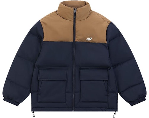 New Balance拉链高领长袖羽绒夹克 海军蓝/棕色. AMJ34304-ECL Buy New Balance拉链高领长袖羽绒夹克 海军蓝/棕色. AMJ34304-ECL