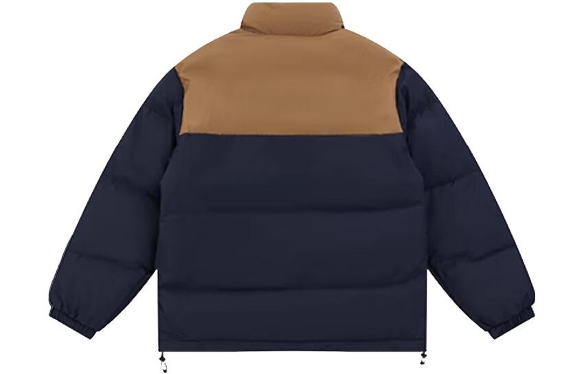 Lookbook New Balance 拉鍊高領長袖羽絨外套 海軍藍/棕色 AMJ34304-ECL