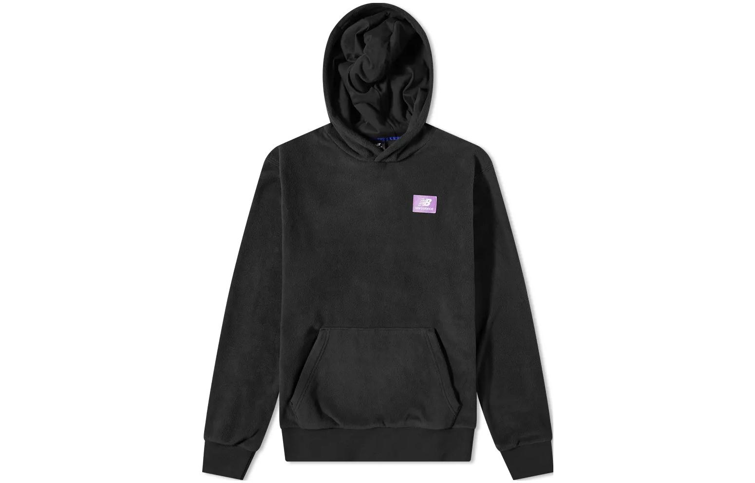 New Balance All Terrain Black Long-Sleeve Hoodie with Logo Pocket for Men MT21507-BK
