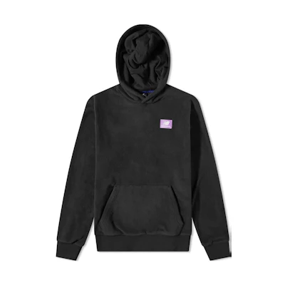 New Balance All Terrain Black Long-Sleeve Hoodie with Logo Pocket for Men MT21507-BK