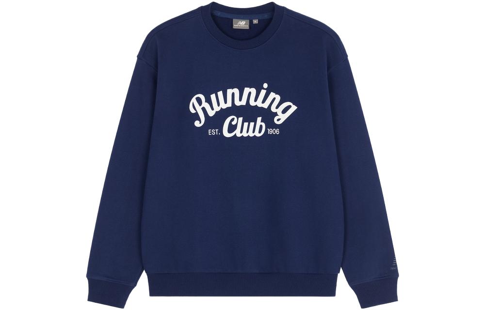 New Balance Alphabet Print Crewneck Sweatshirt Unisex - Navy Blue 5CD38091-NV