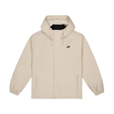 New Balance Alphabet Print Hooded Woven Jacket - Light Khaki NAE12041-LBE