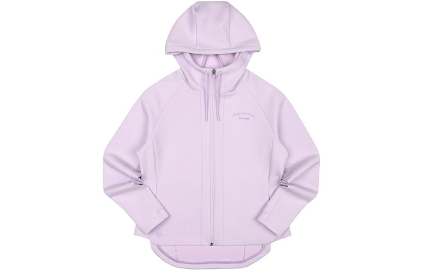 New Balance Alphabet Print Hooded Zip-Up Sweatshirt Unisex Light Purple NBNEB26073-10