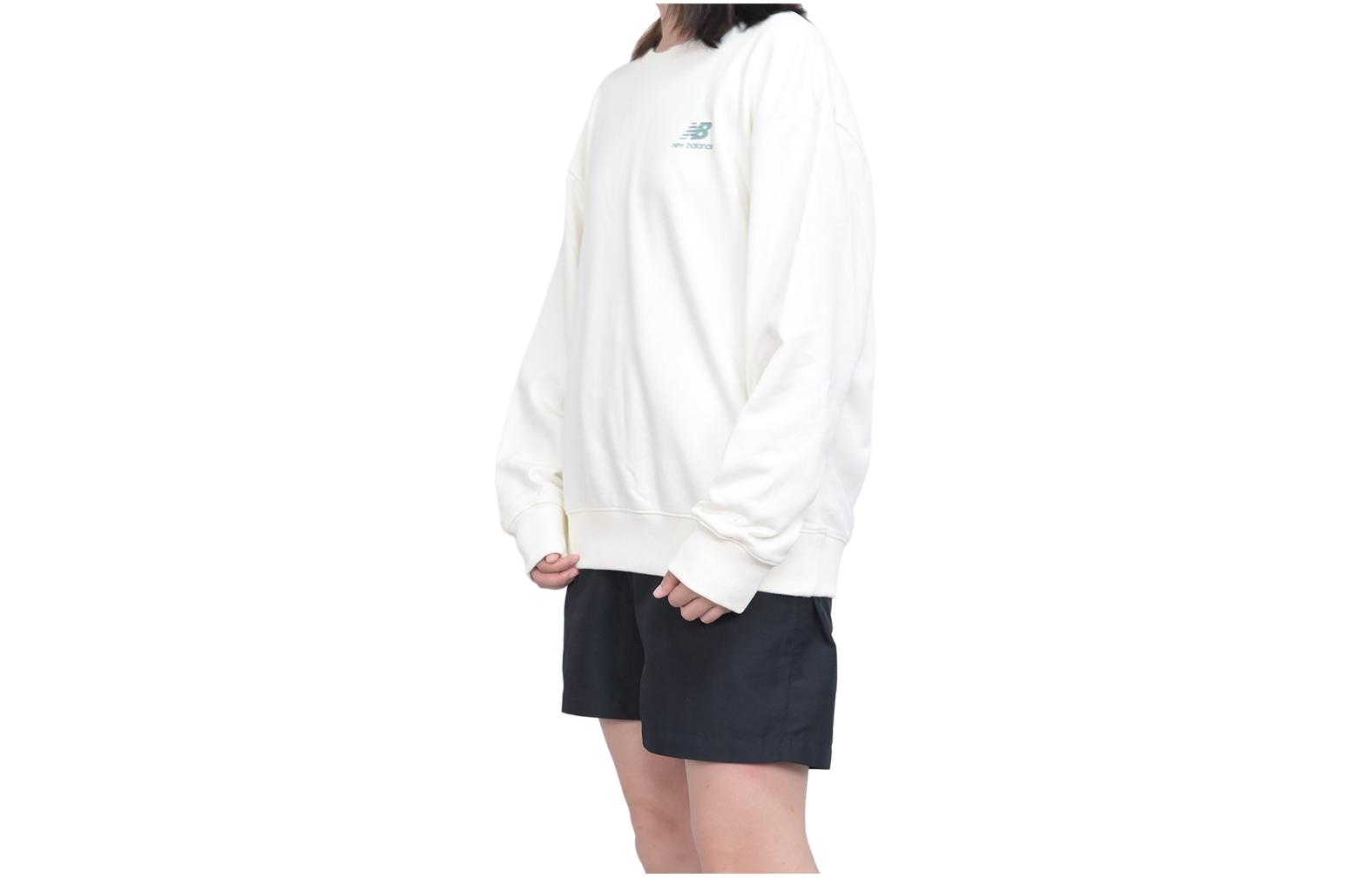 New Balance Alphabet Pullover Sweatshirt White AMT33378-CIC