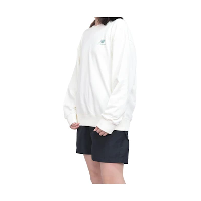 New Balance Alphabet Pullover Sweatshirt White AMT33378-CIC