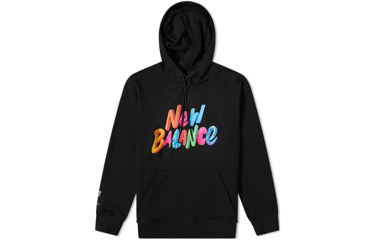 New Balance Artist Pack Black Pullover Sweatshirt with Multicolor Letter Print MT21558-BK