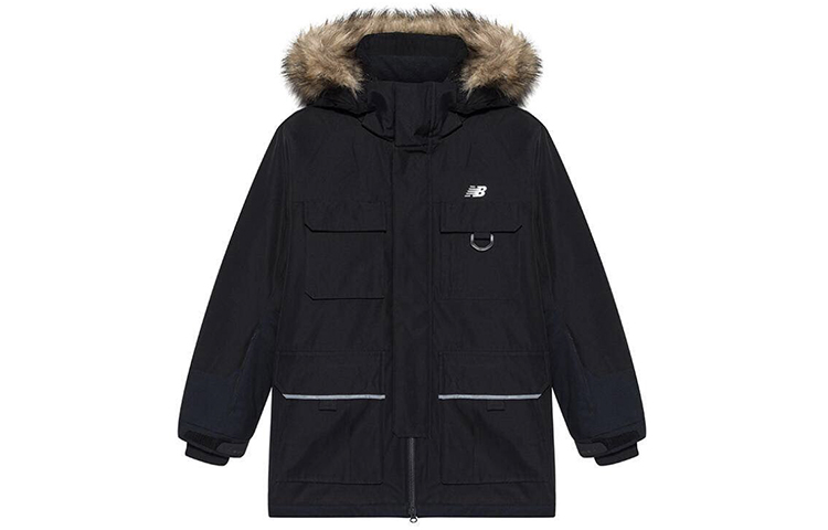 New Balance Athletics Black Mid-Length Hooded Down Jacket NP848031-BK 圖 2