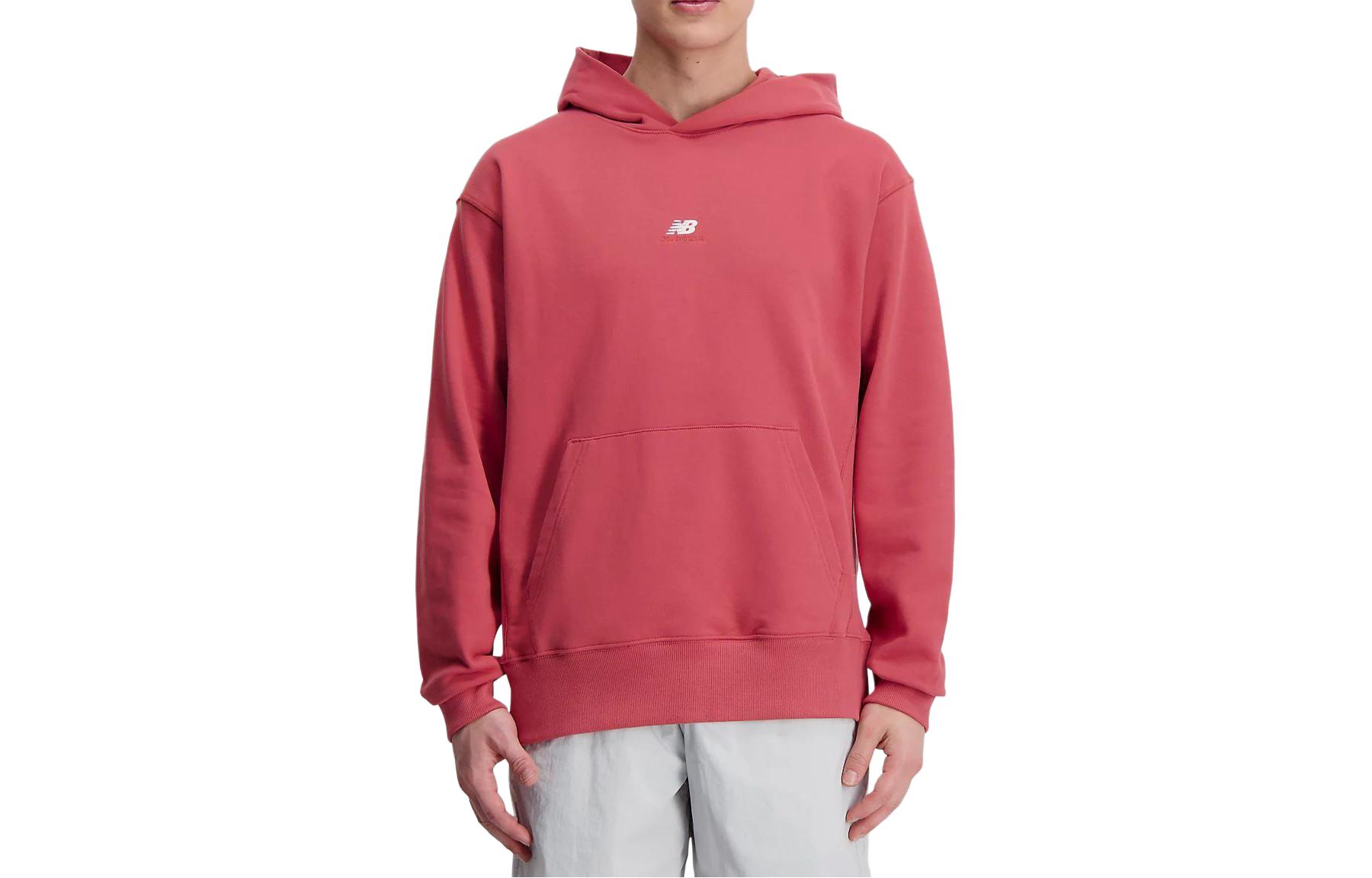 New Balance Athletics Remastered Pink Hoodie with Logo Print () MT31502-ASU
