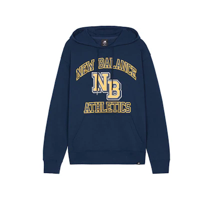 New Balance Athletics Varsity Letter Print Sweatshirt Blue MT03514-NGO