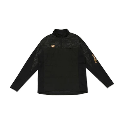 New Balance Badge Logo Stand-Up Collar Long Sleeve Sweatshirt Black JMTF1150
