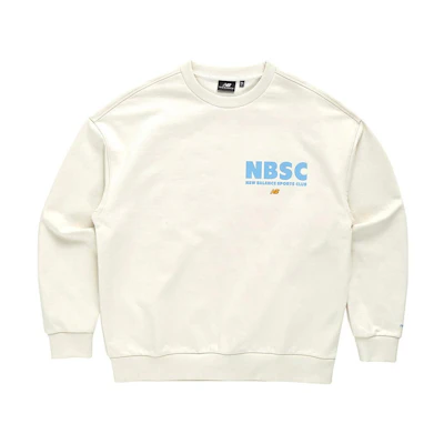 New Balance Beige Crewneck Sweatshirt with Letter Print NBNCC12033-39