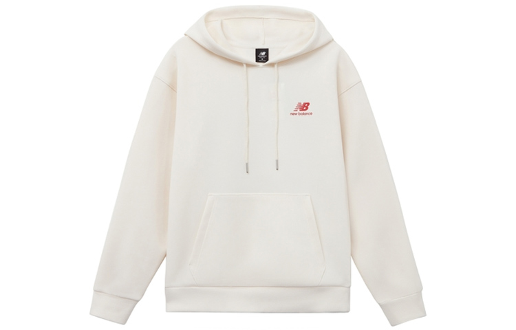 New Balance Beige Long-Sleeve Graphic Hoodie Pullover AMT11308-IV