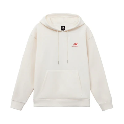 New Balance Beige Long-Sleeve Graphic Hoodie Pullover AMT11308-IV