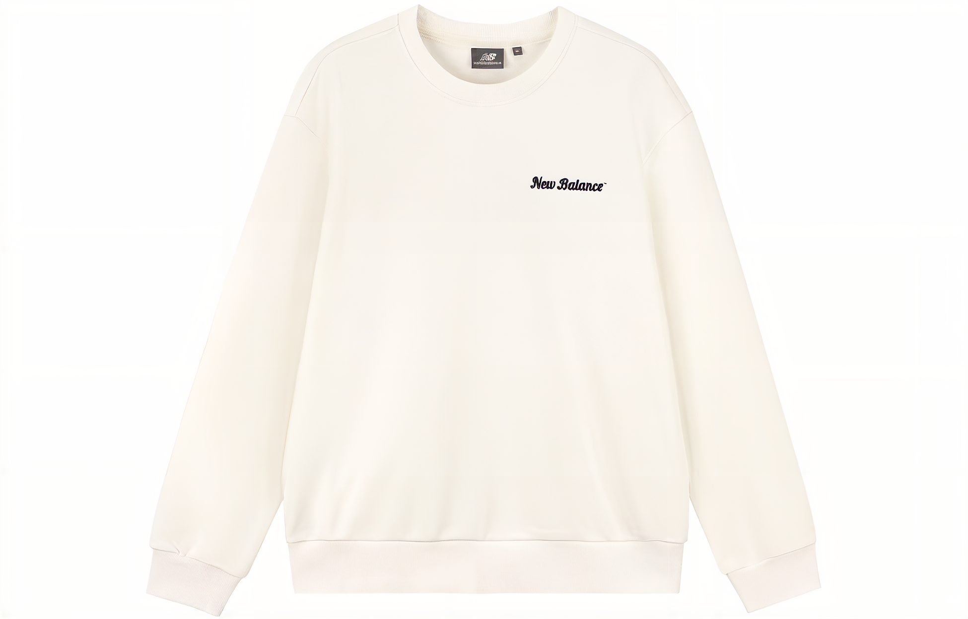 New Balance Beige Oversized Crewneck Sweatshirt with Back Letter Print Unisex 5CD38141-IV