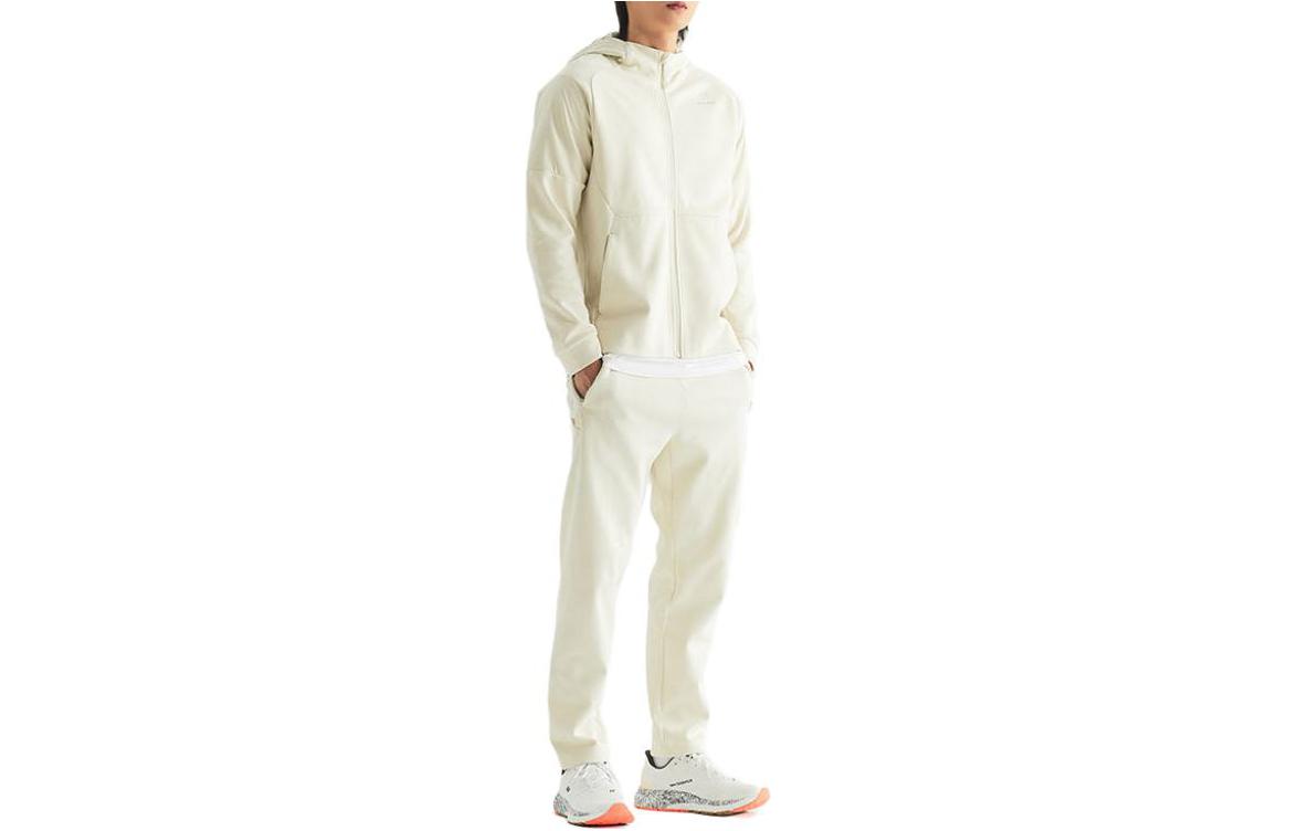 New Balance Beige Solid Color Zip-Up Hoodie Jacket NBMDD31033-64
