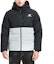 Shop New Balance Black & White Colorblock Down Jacket AMJ93551-LAN