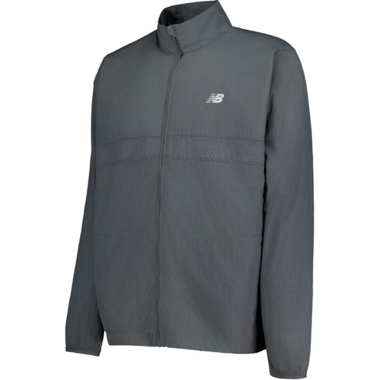 New Balance Black Asphalt Lightweight Windproof Breathable Running Jacket MJ41279-ACK