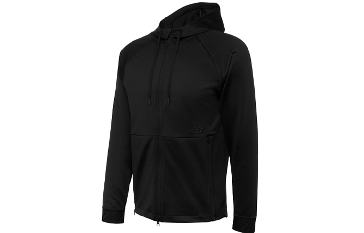 New Balance Black Casual Hooded Knit Jacket AMJ01051-BK