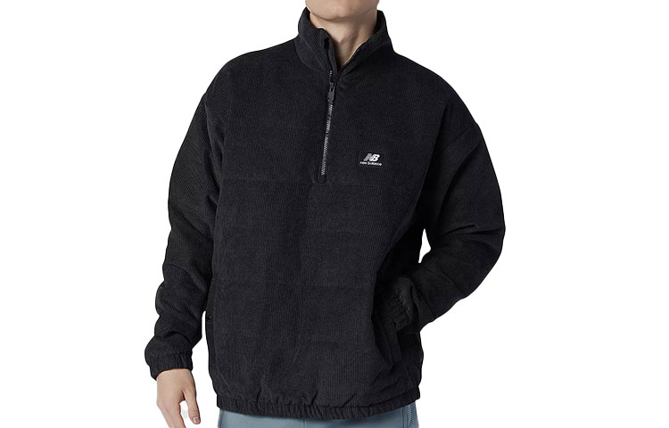 New Balance Black Casual Stand Collar Long Sleeve Jacket MJ13503-BK