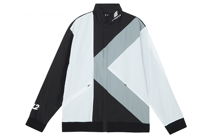 New Balance Black Colorblock Basketball Woven Jacket MJ01683-BK