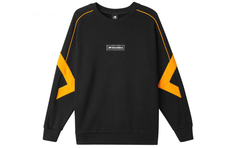 New Balance Black Colorblock Casual Crewneck Sweatshirt AMT11326-BK