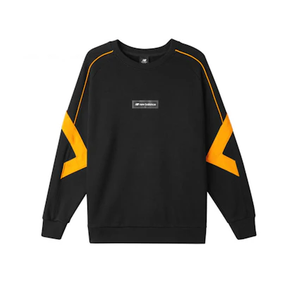 New Balance Black Colorblock Casual Crewneck Sweatshirt AMT11326-BK