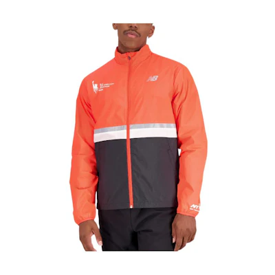 New Balance Black Colorblock Logo Print Zip-Up Jacket MJ23200M-BK