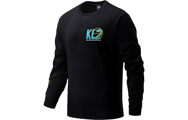 New Balance Black Crewneck Logo Long Sleeve Sweatshirt MT03611-BK
